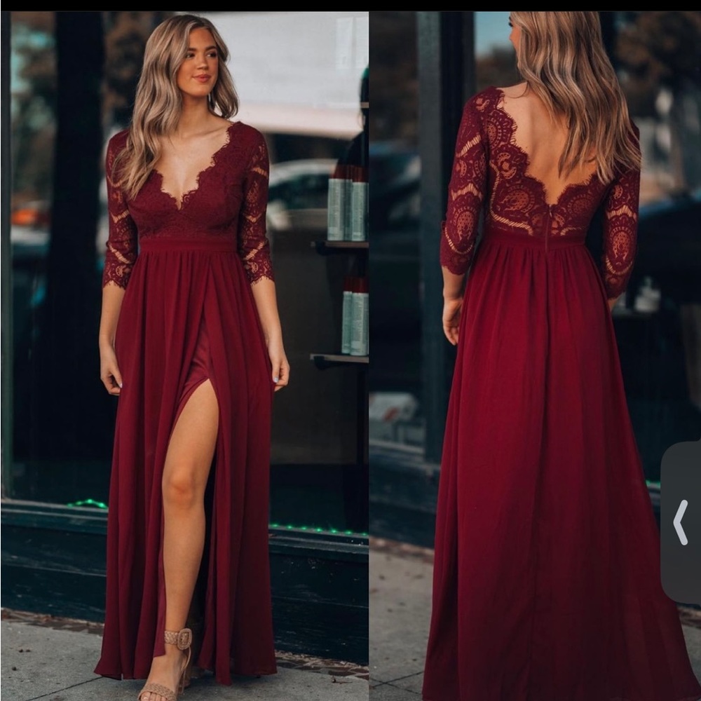 Floor length event dress